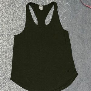 Victoria Secret Pink green Racerback Tank Top
